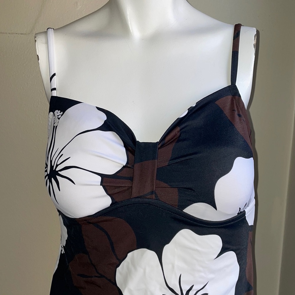 Swimsuit 2 Piece Floral Tankini and Brief GUC Size 8 - Picture 4 of 12